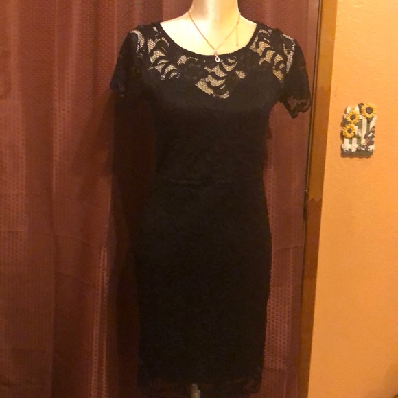 ambiance black lace dress